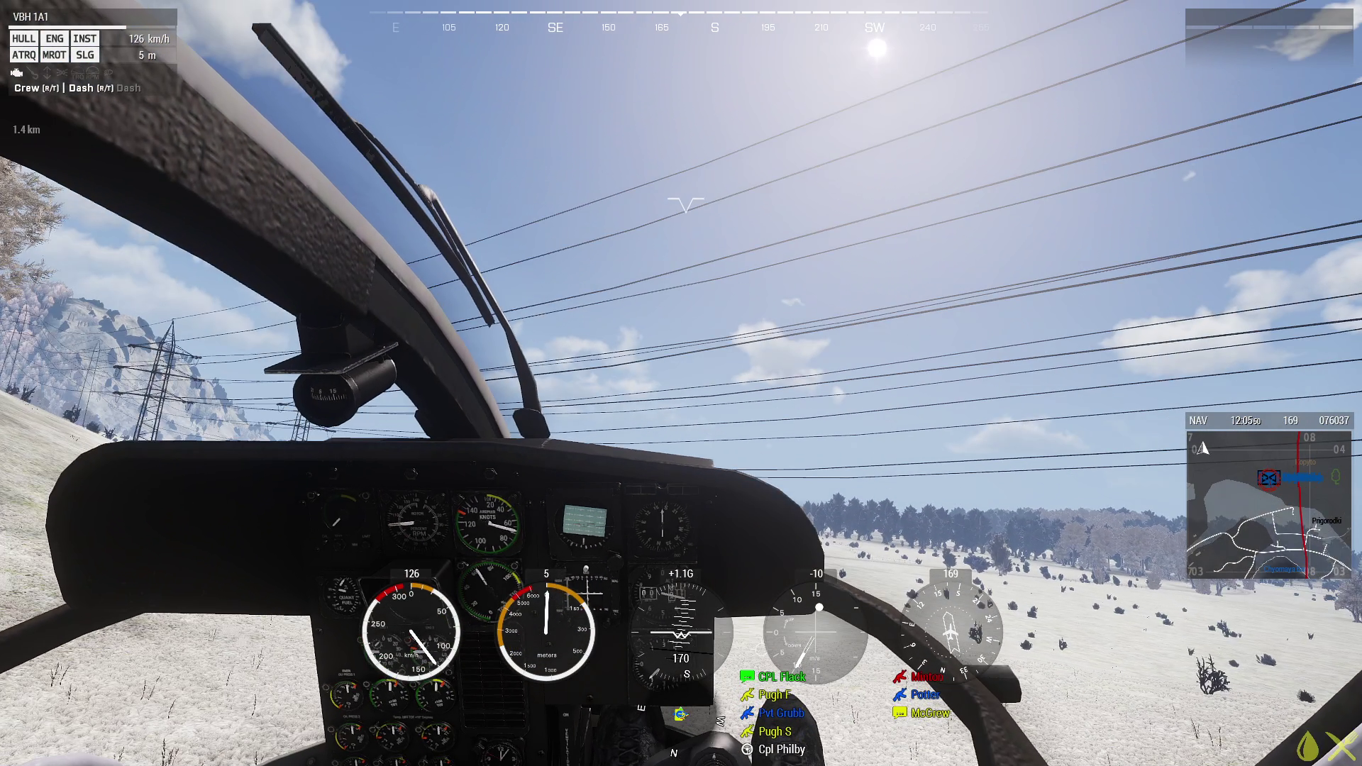 Screenshot from Operation Zone Credenza (2026-02-22) - An ANGLICO team is ferried between OPs by helicopter to identify and call in fires on enemy armour concentrations.